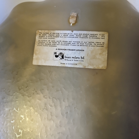 Vintage Bruce Mclarty Ltd. Serving Cocktail Tray - Picture 2 of 3